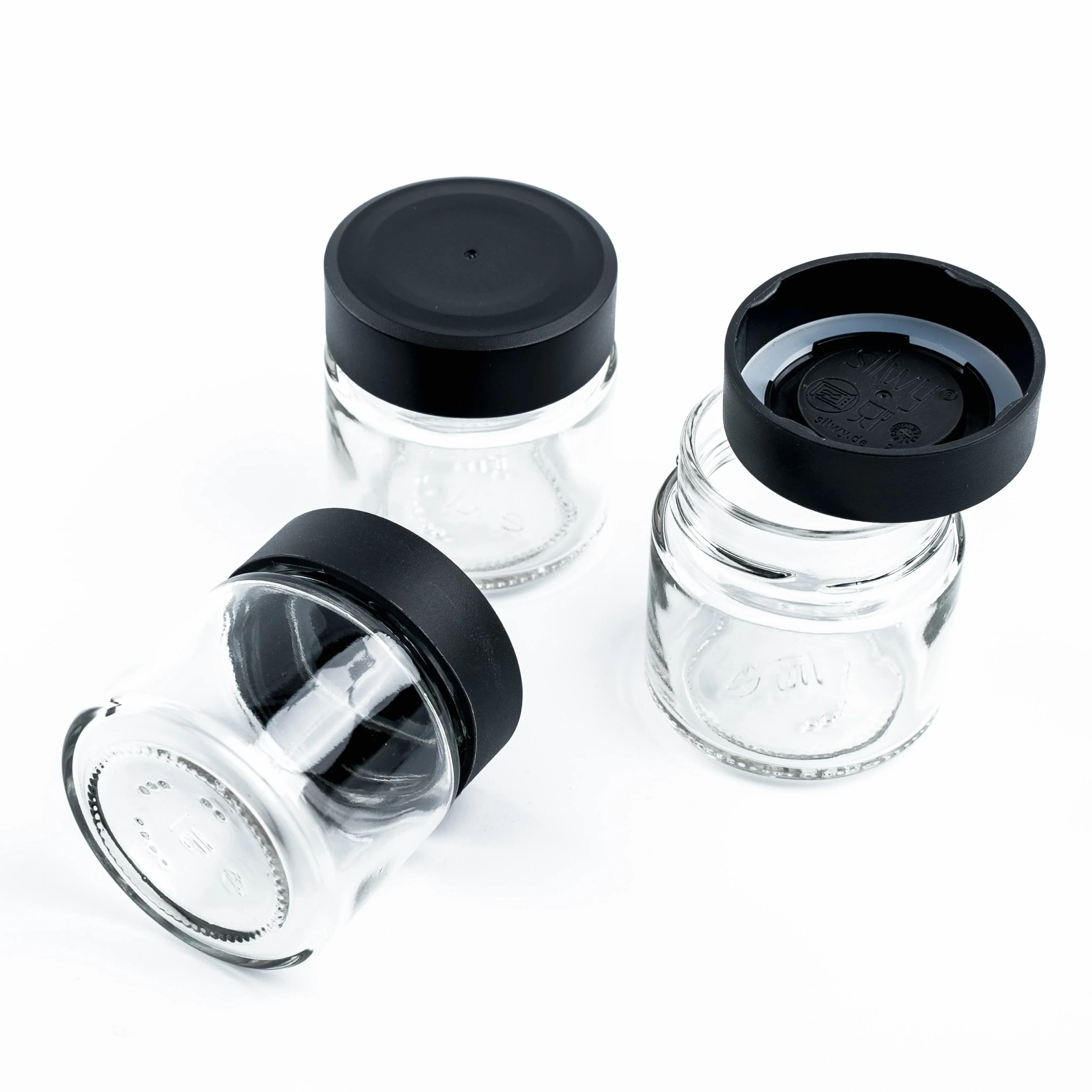 Magnet-Feinkostgläser BLACK & CLASSY 125 ml inkl. Leiste BLACK - Image 4